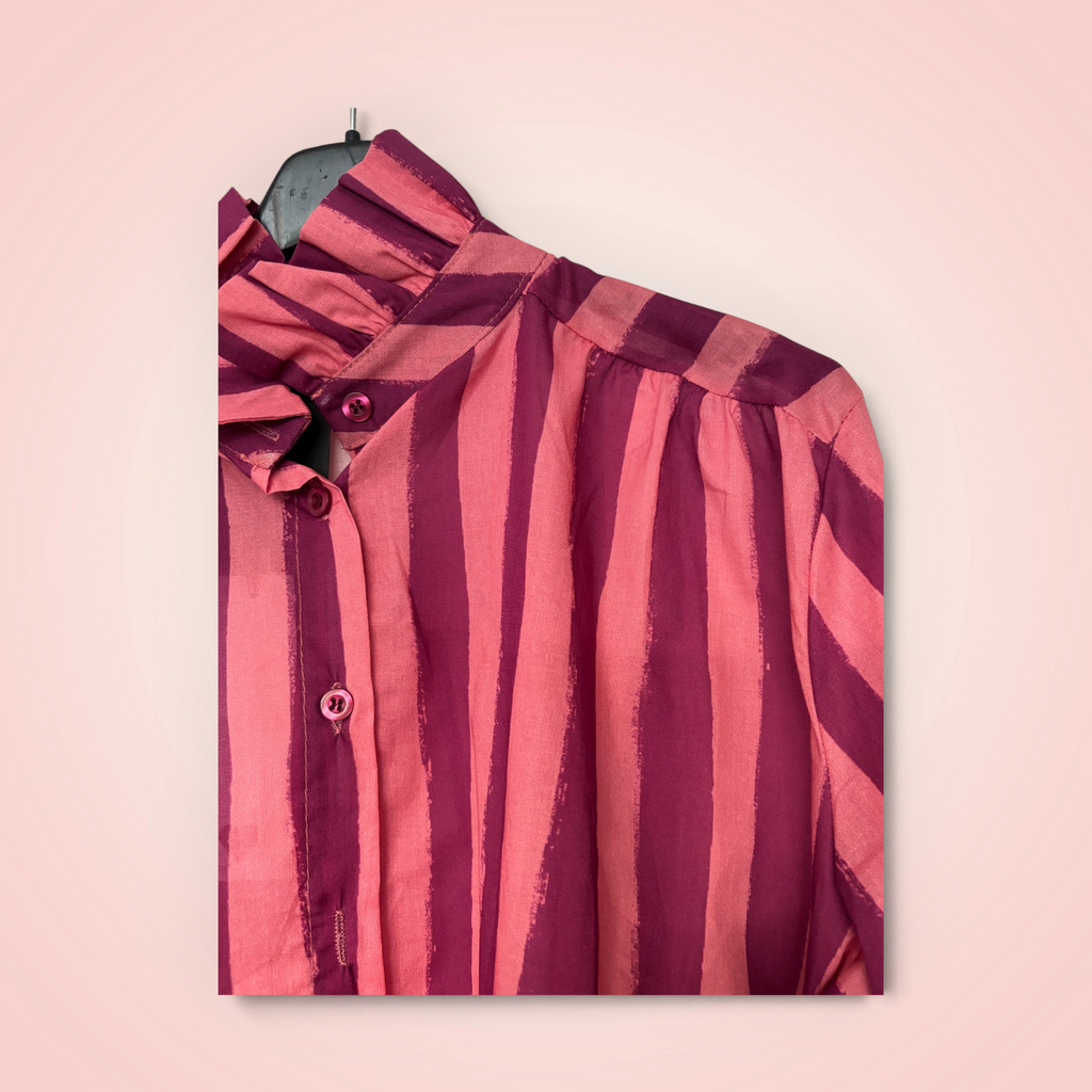 Hemd opstaande kraag - roze