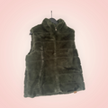 Bodywarmer faux fur - donkergroen