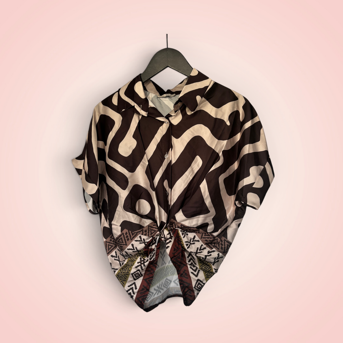 Hemd geknoopt - beige/bruin