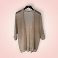 Cardigan gehaakt glitter - creme