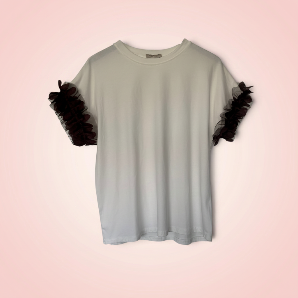 T-shirt speciale mouw - bruin