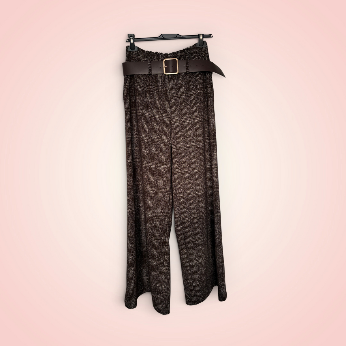 Broek brede pijp dikker stof - bruin