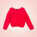 Trui lange mouwen effen - rood