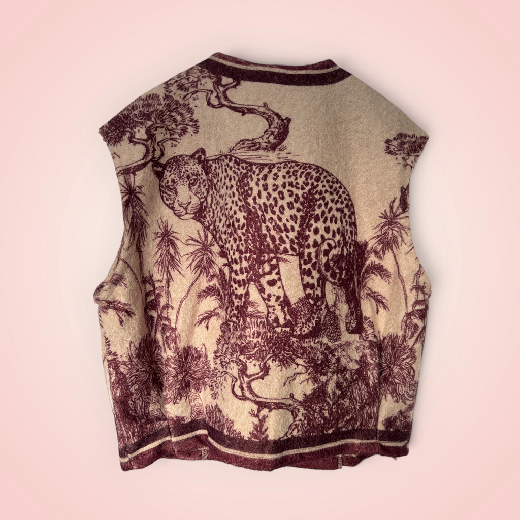 Bodywarmer tijger - bordeaux