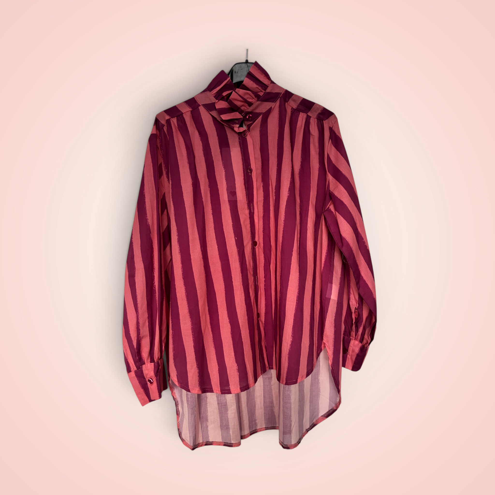 Hemd opstaande kraag - roze