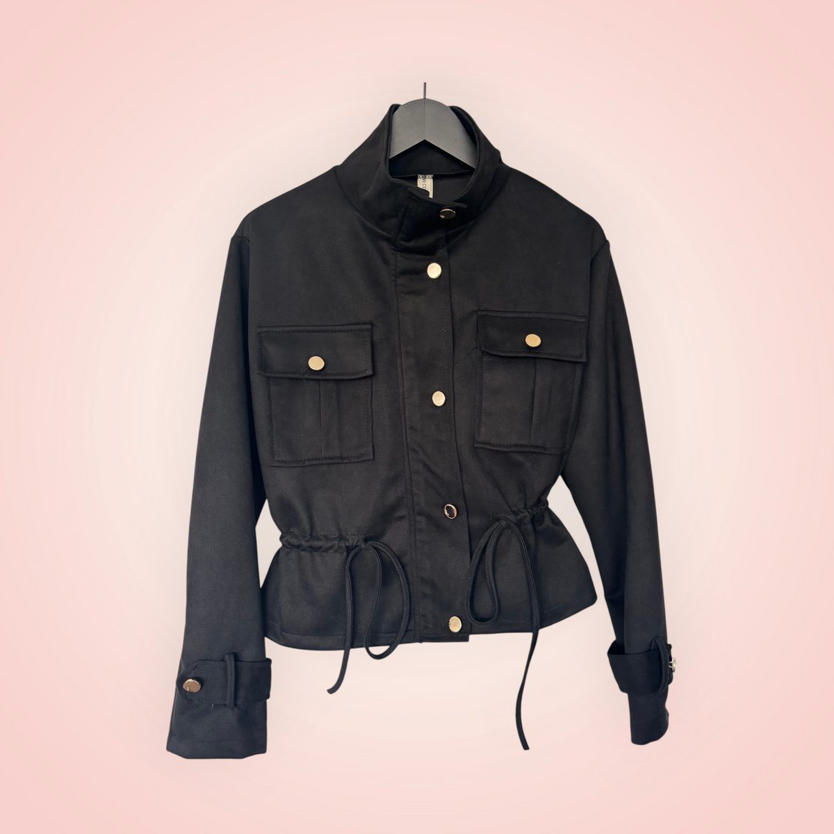 Jasje suede look - zwart