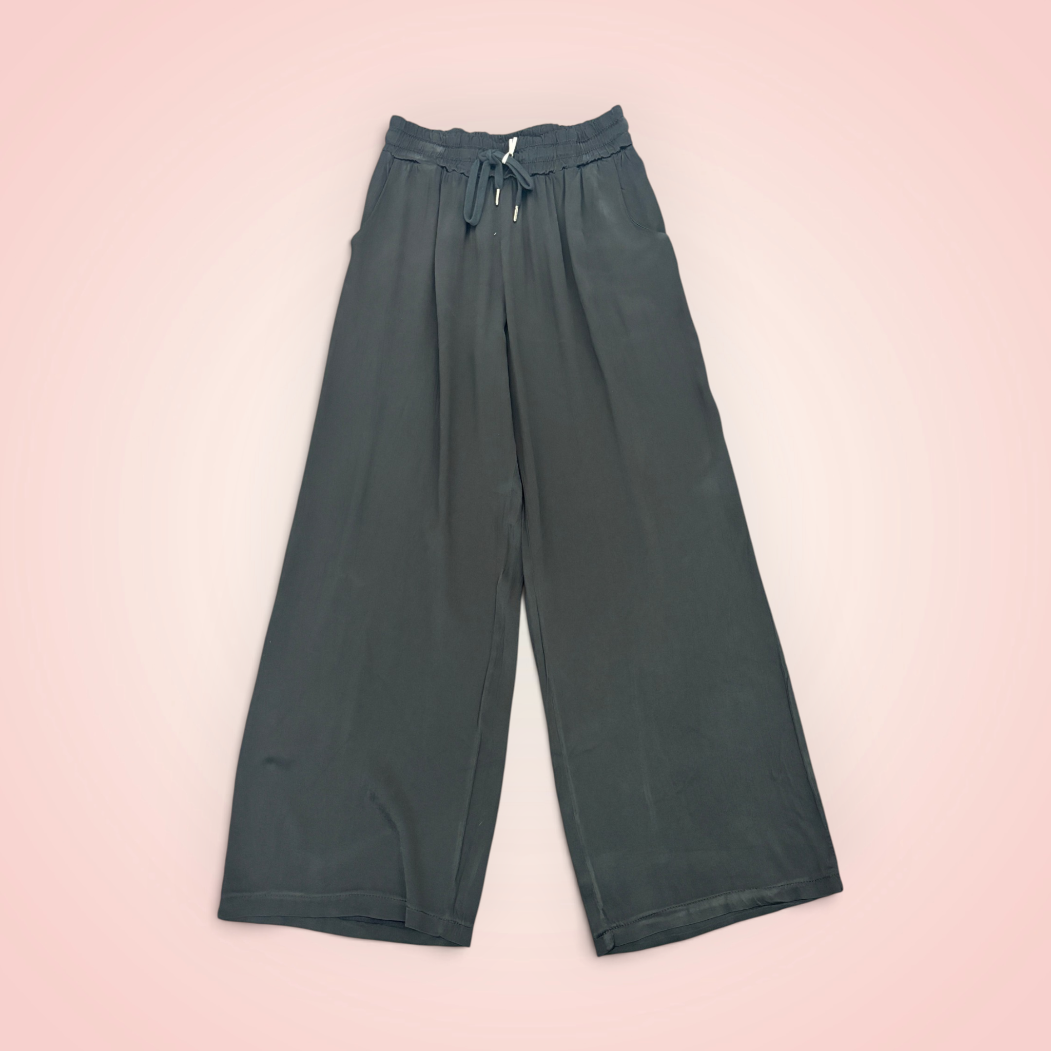Broek satijn look - zwart