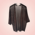 Cardigan gehaakt glitter - bruin