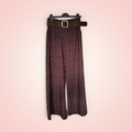 Broek brede pijp dikker stof - bordeaux
