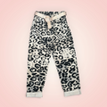 Broek leopard met riem - beige