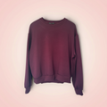 Sweater met open rug - bordeaux