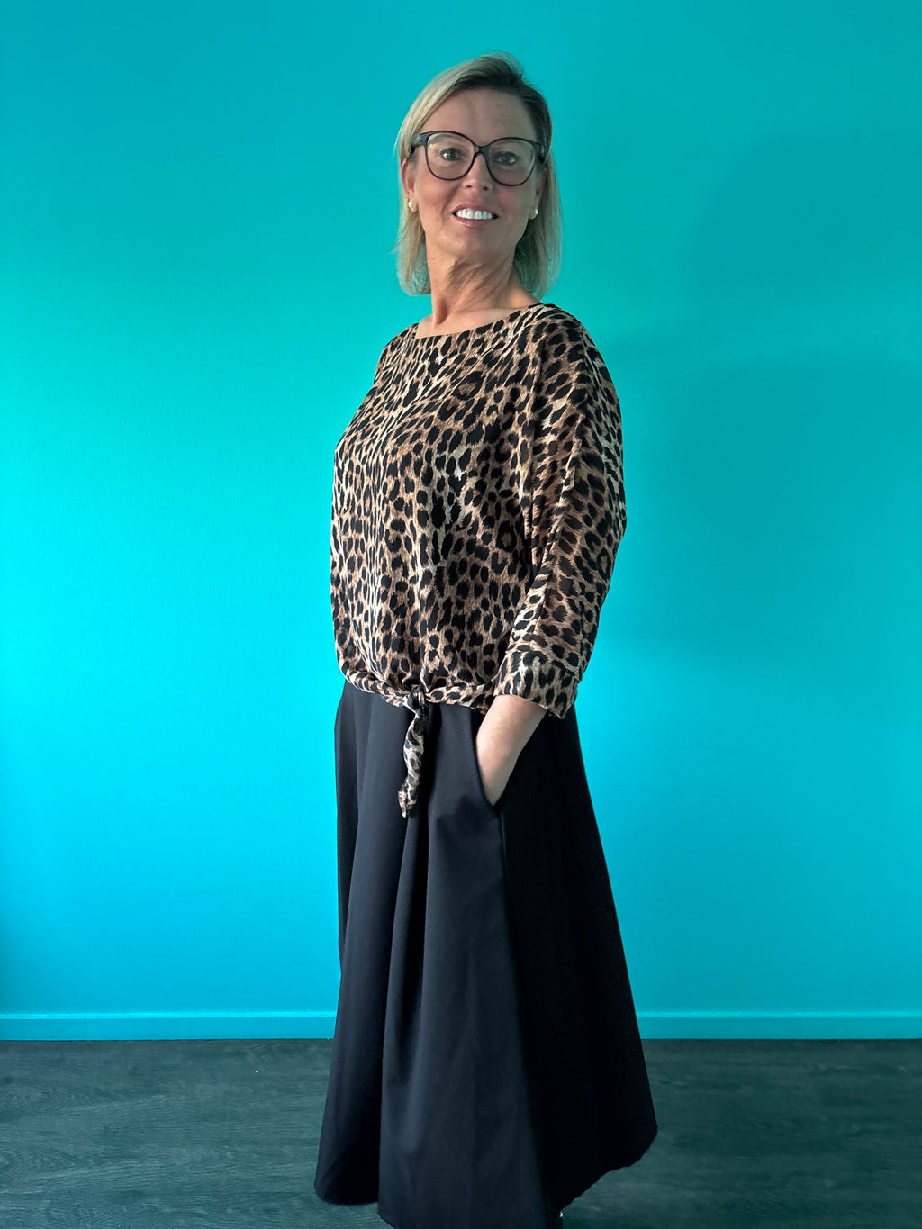 Bloesje leopard met onderbloesje