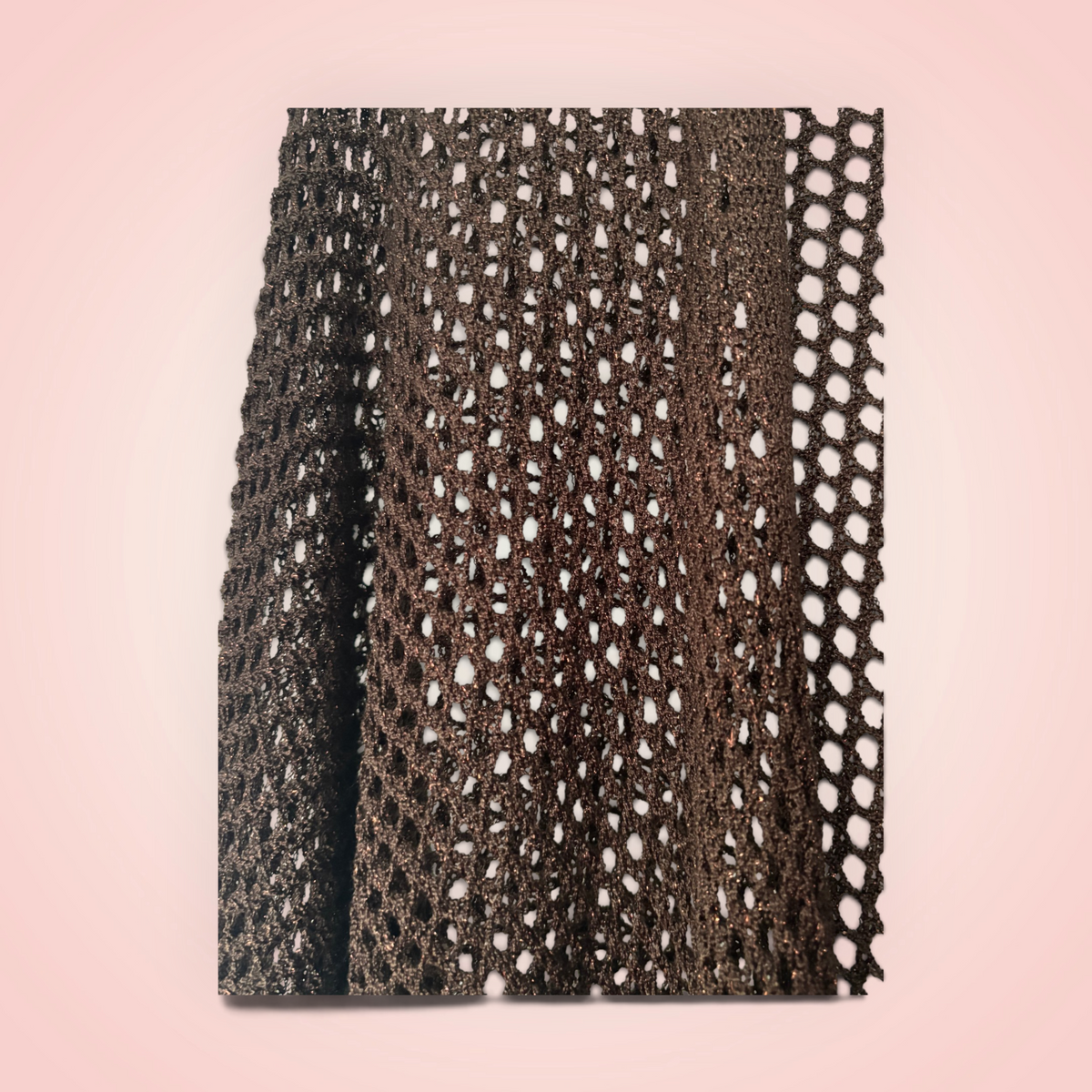 Cardigan gehaakt glitter - bruin