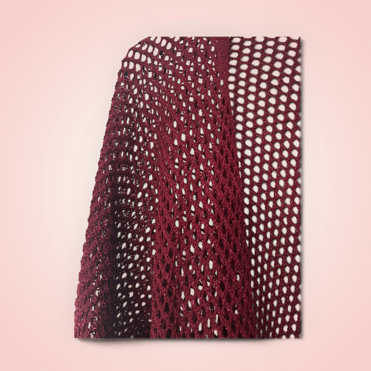 Cardigan gehaakt glitter - bordeaux