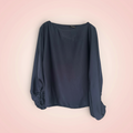 Bloes boothals driekwart mouw - blauw