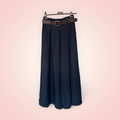 Broek brede pijpen met riem - marineblauw