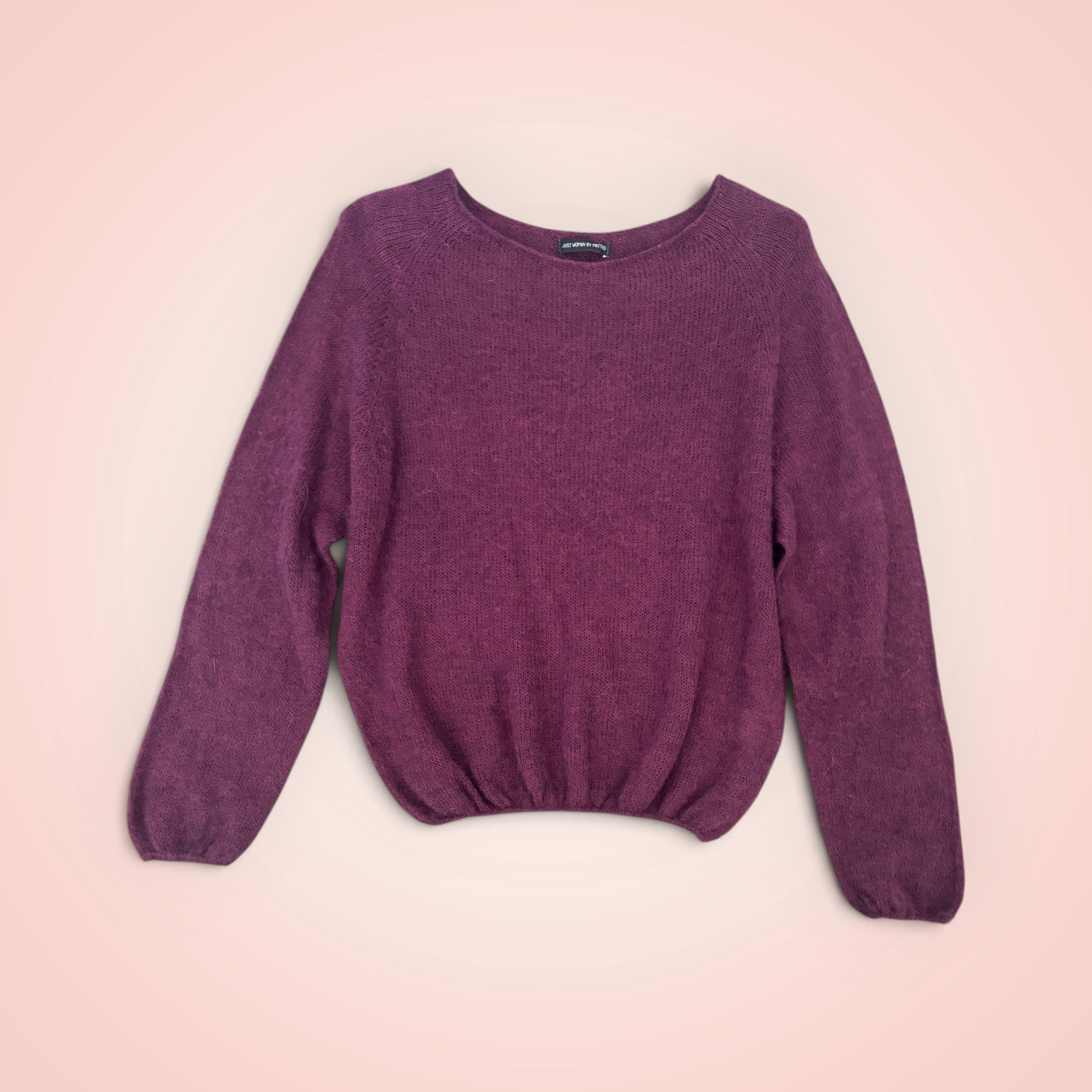 Trui lange mouwen effen - aubergine