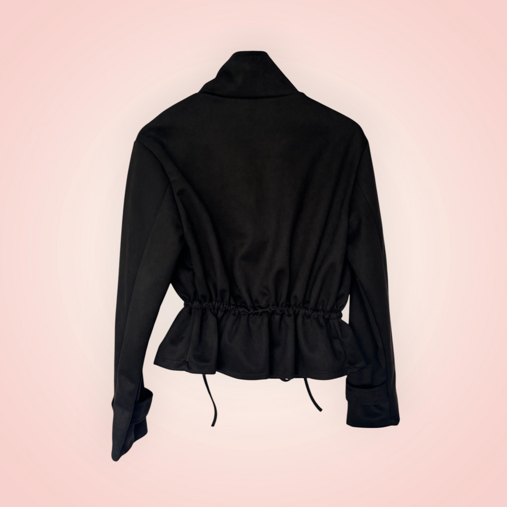Jasje suede look - zwart
