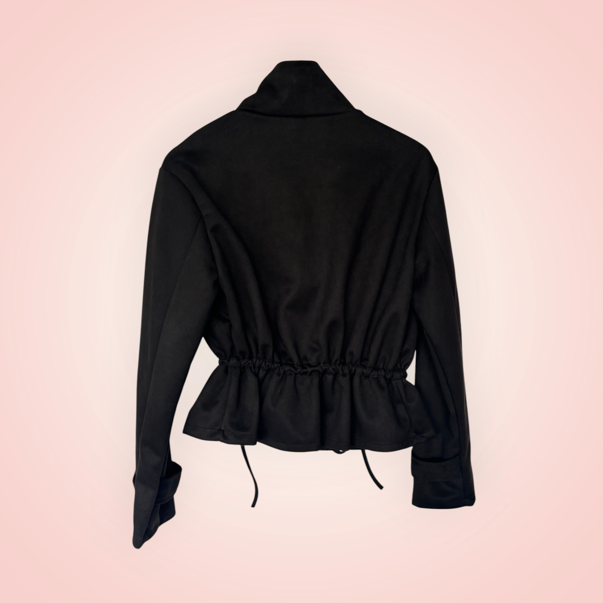 Jasje suede look - zwart