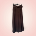 Broek brede pijpen met riem - bruin
