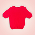 Trui korte mouw effen - rood