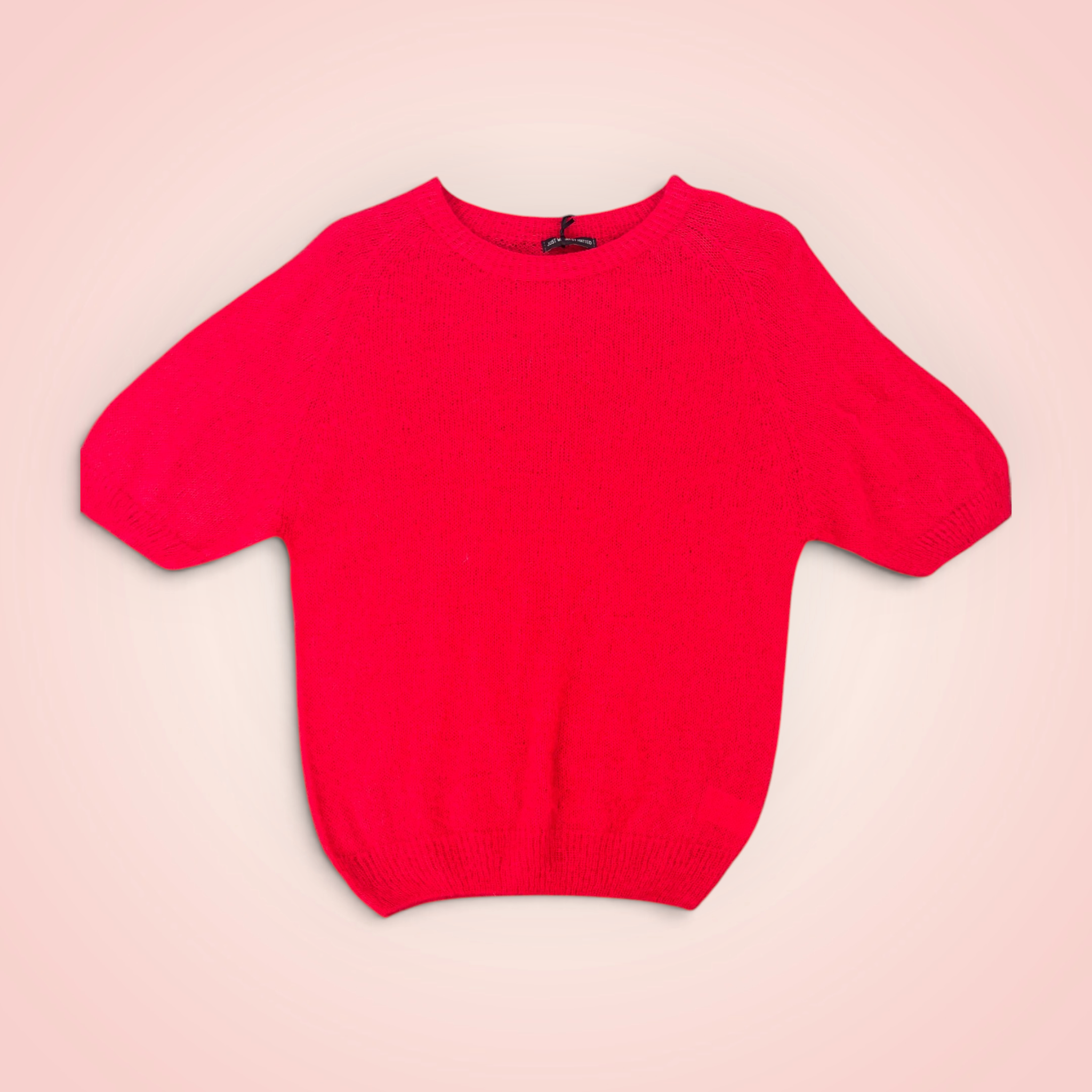 Trui korte mouw effen - rood