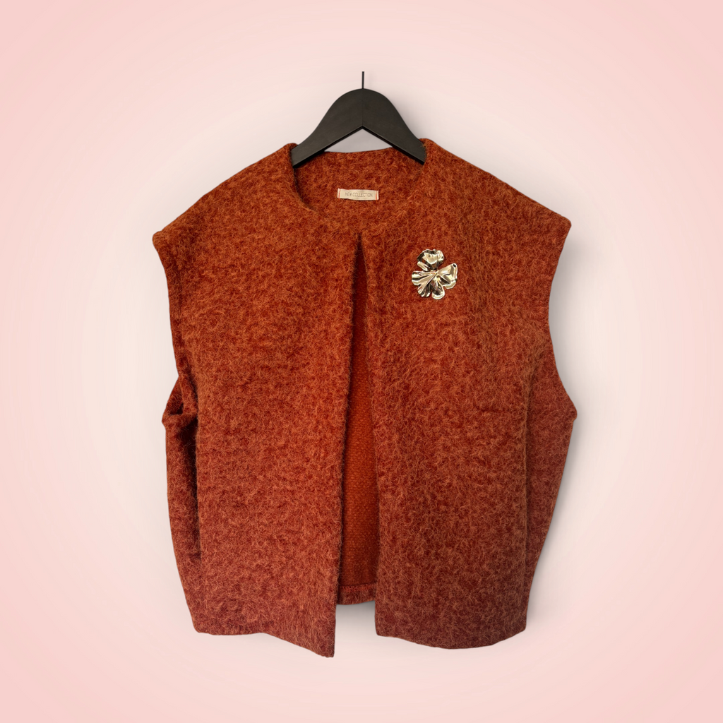 Bodywarmer effen - roest