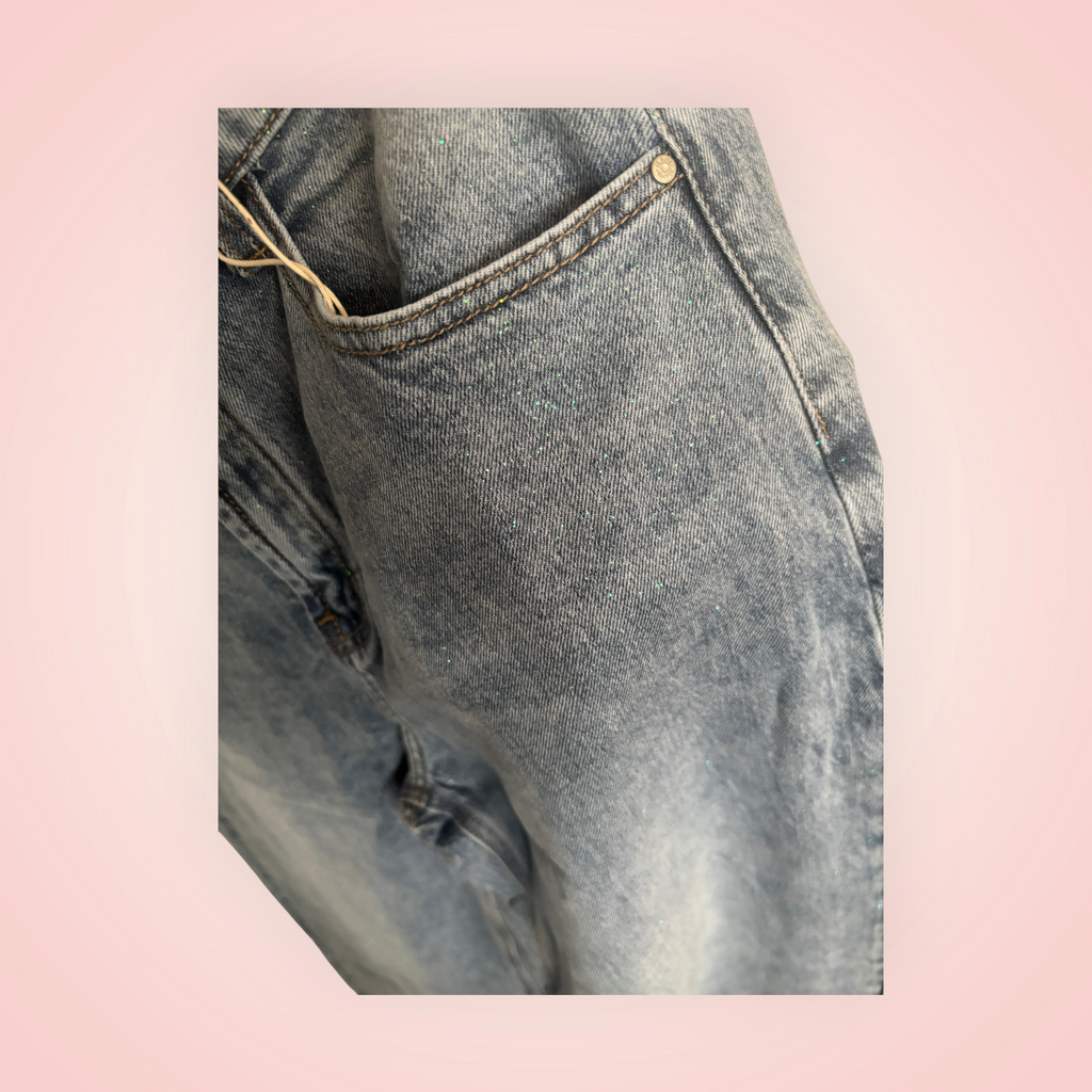 Jeans barrel glitter