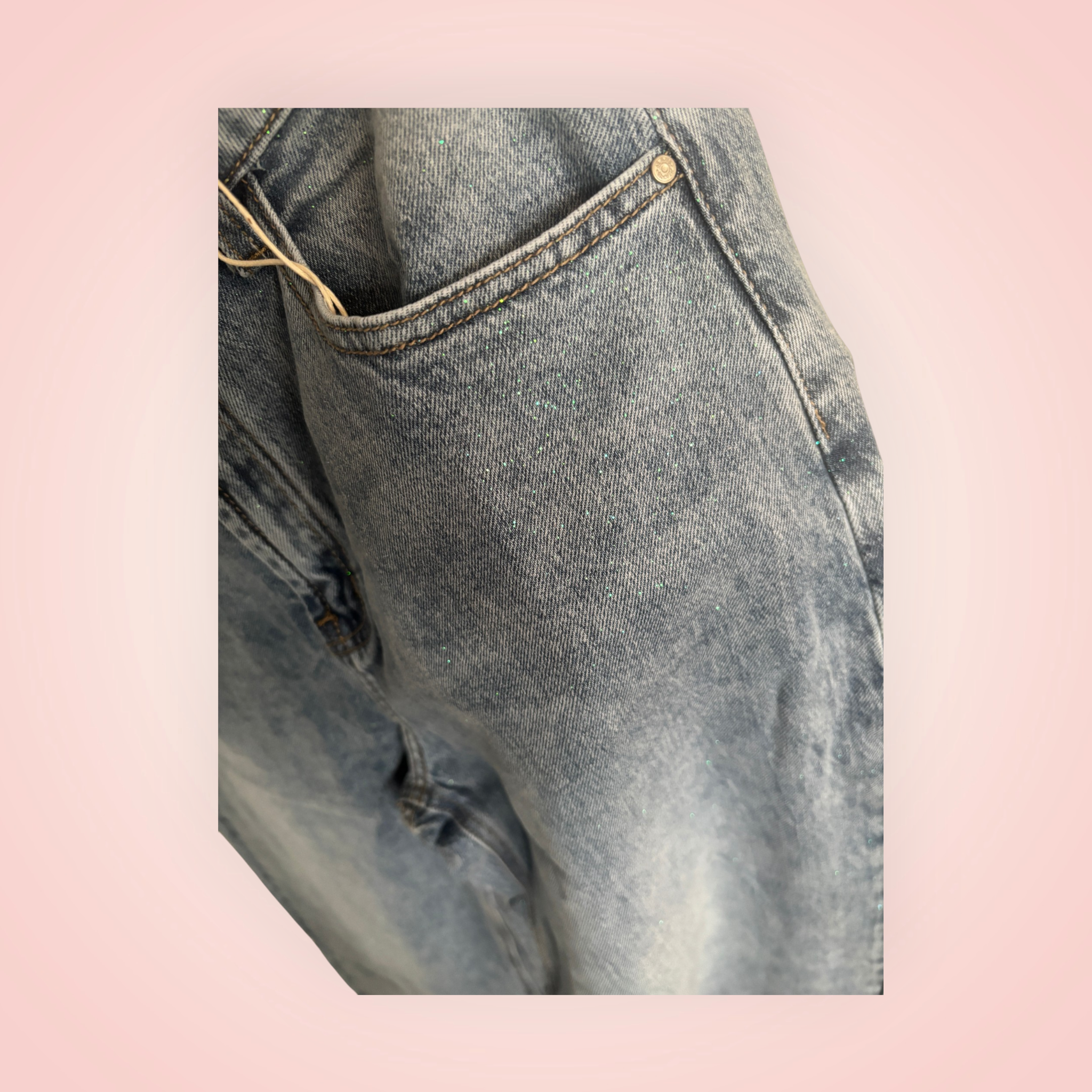 Jeans barrel glitter
