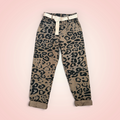 Broek leopard met riem - bruin
