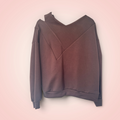 Sweater met open schouder - bruin