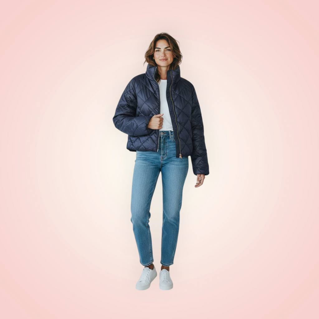 Jas effen - blauw