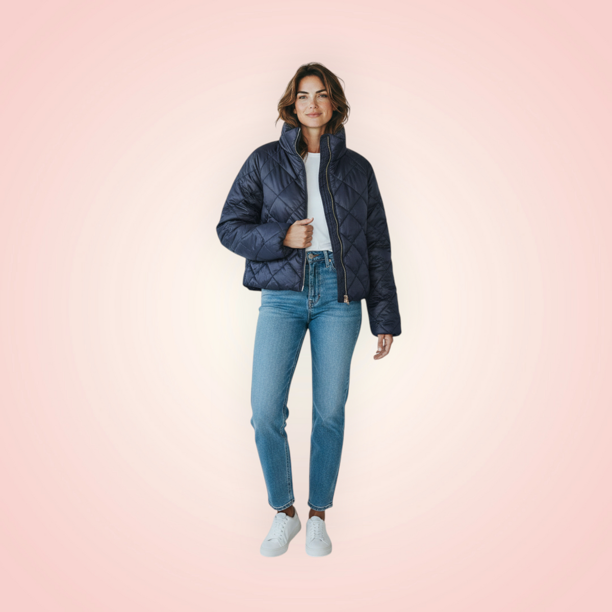 Jas effen - blauw