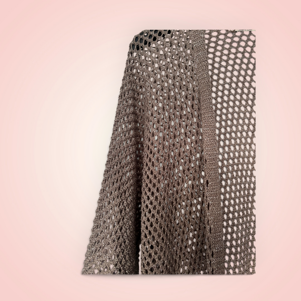Cardigan gehaakt glitter - zand