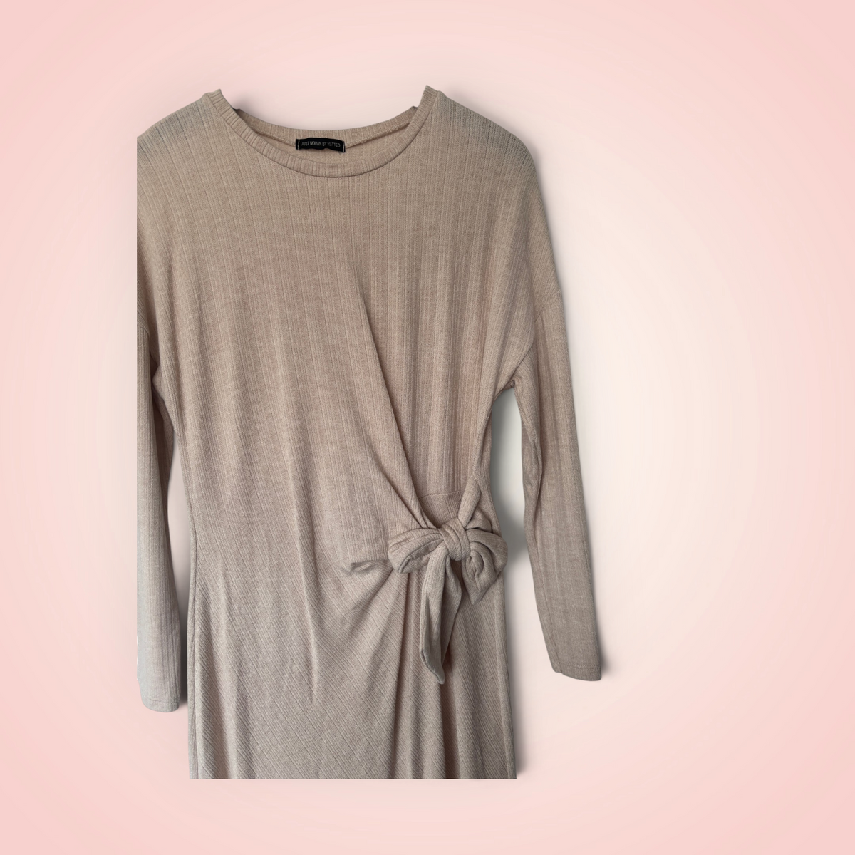 Kleedje met lange mouwen - beige