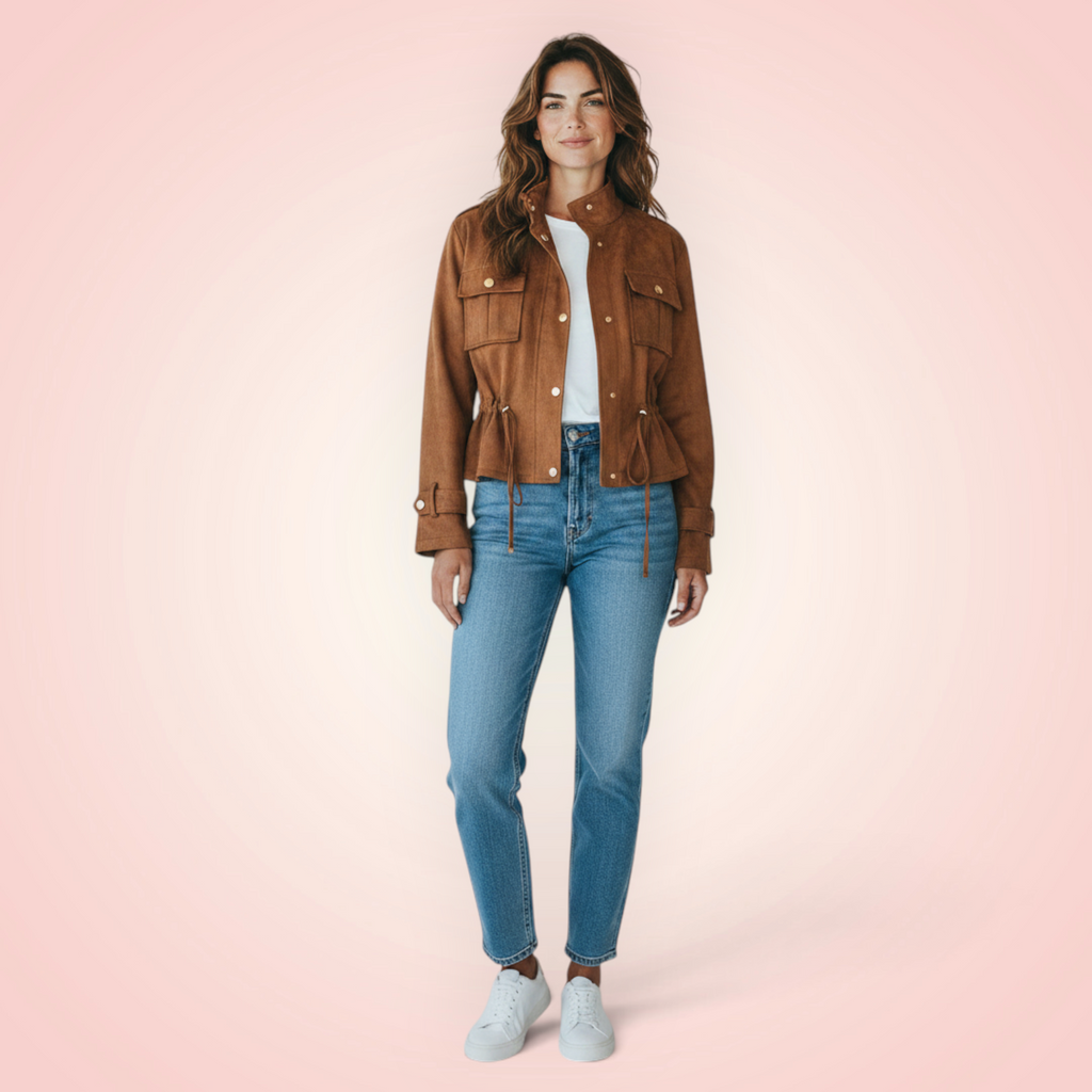 Jasje suede look - camel