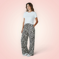 Broek leopard brede pijp
