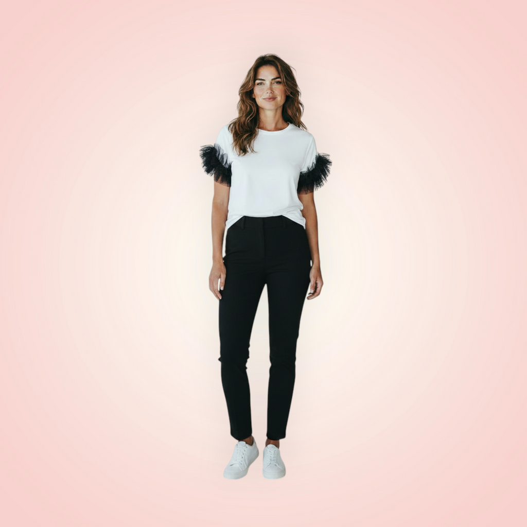 T-shirt speciale mouw - zwart