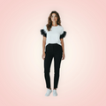 T-shirt speciale mouw - zwart